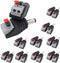 DC Power Connector Plug, 10 Pairs Male and Female 5.5mm x 2.1mm Power Jack Adapter for CCTV Camera