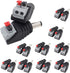 DC Power Connector Plug, 10 Pairs Male and Female 5.5mm x 2.1mm Power Jack Adapter for CCTV Camera