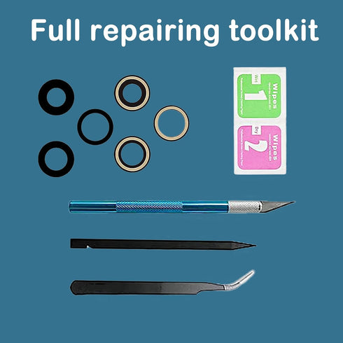 3 Pcs 13 Pro Camera Lens Glass Replacement for iPhone 13 Pro, Back Rear Camera Lens Replacement with Repair Tool Set