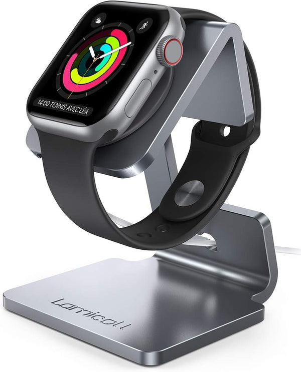 Lamicall Stand Suit for Apple Watch - Charging Dock Station Compatible with Apple Watch Series 7/SE, Grey