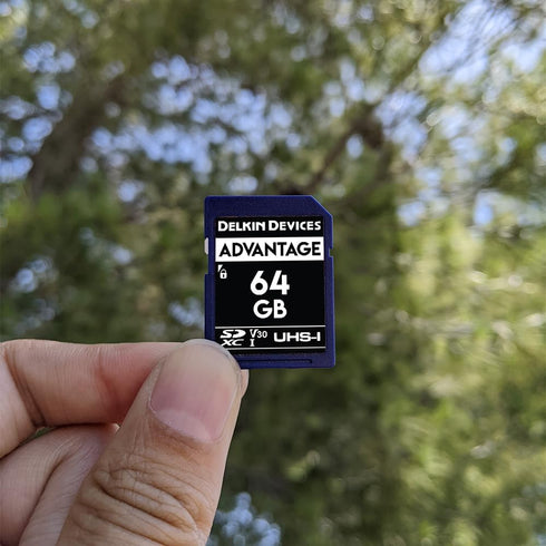 Delkin Devices 64GB ADVANTAGE SDXC Memory Card UHS-I (U3/V30) - High Speed SD Card 64GB for Cameras | Memory cards for cameras with 4K UHD, Full HD, Shock/Water/X-Ray Proof