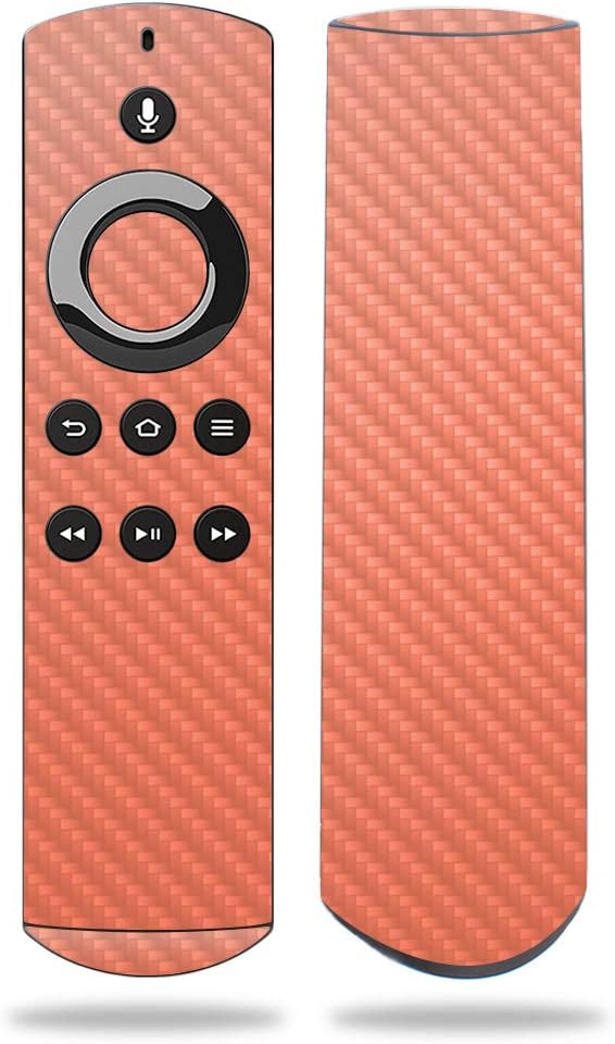 MIGHTY SKINS MightySkins Carbon Fiber Skin for Amazon Fire TV Remote - Salmon |