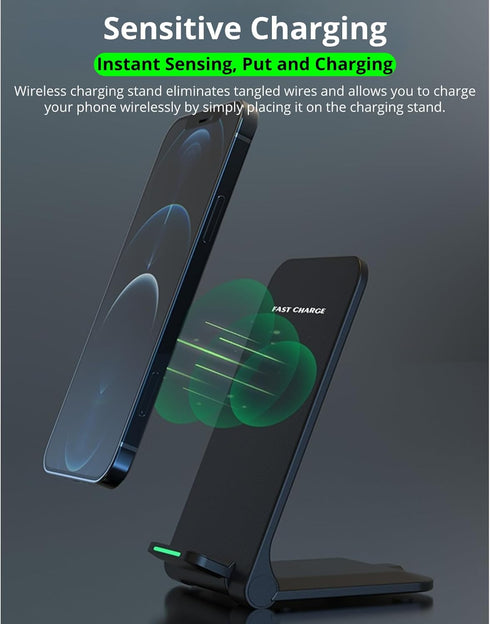 Charging Stand, Certified 15W Fast Charger for iPhone X, 8, 8 Plus, Multifunctional Charging for Various Devices