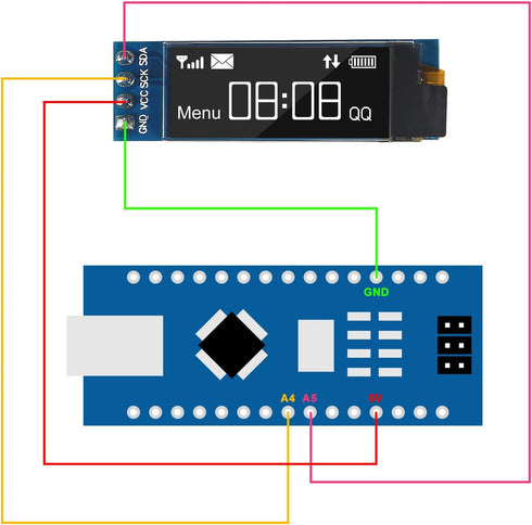 ACEIRMC 4pcs I2C 0.91 Inch I2C I2C 3.3V~5V 4PINS ESP32 ESP8266 STM32 (10pcs Display Module OLED Display Module OLED