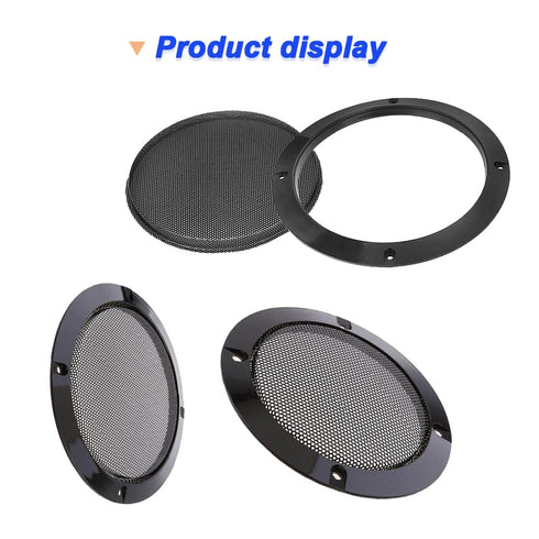 4" Speaker Grills Cover, Cold Rolled Steel Loudspeaker Net Cover, Metal Mesh Speaker Grille Replacement (4 Pack)