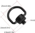 2 Pack D-Type Screw Stainless Steel D Ring Screw for Tripod DSLR Cameras, Quick Release Wrist Strap Sling - Black