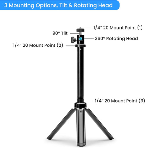 Lume Cube 30" Adjustable Webcam Stand, Portable Tripod for Lights & Webcams, Compatible with Logitech Models