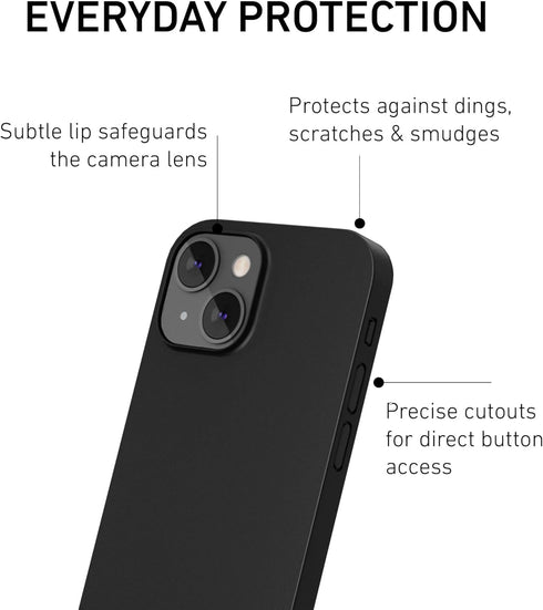 PEEL Original Super Thin Case for iPhone 13 Mini, Blackout, Ultra Slim Design, Protects & Showcases Your Device