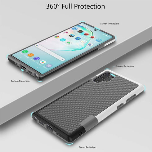 Jeylly for Galaxy Note 10+ Case, Shock-Absorption 3 Color Bumper Cover, Anti-Slip Rugged Soft TPU