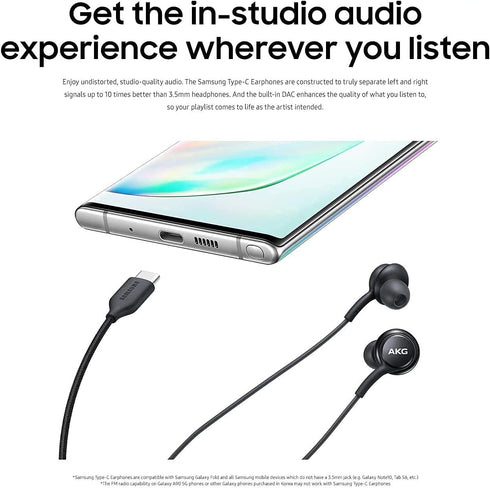 UrbanX 2021 Stereo Headphones for Note 10, Note 10+, Galaxy S10, S9 Plus, S10e, Galaxy S21, Galaxy S20 FE, Galaxy S20, Microphone and Volume Remote Type-C Connector