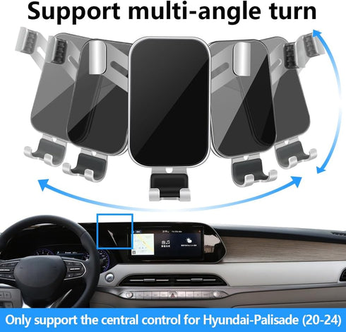 Car Phone Holder for Hyundai Palisade 2020-2024, Best Cell Phone Mount for Navigation, Charging, Air Vent Stand