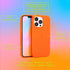 FELONY CASE - iPhone 12 Pro Max Neon Orange Clear Protective Case, TPU and Polycarbonate Shock-Absorbing Cover