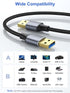 6 inch 2-Pack, 3.0 0.5FT USB Cable Short USB A to USB A Cable Male to Male Double Sided Cord Compatible with Hard