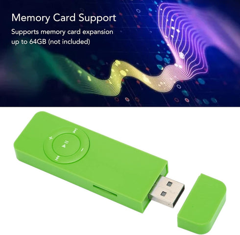 GOWENIC MP3 MP3 180mAh 64GB, Player, ABS Mini Music Player Built in Battery, Portable Music Player Support Up