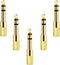 Updated Version 5-Pack Stereo Audio Adapter, 6.35mm (1/4 inch) Male to 3.5mm (1/8 inch) Female Headphone Jack