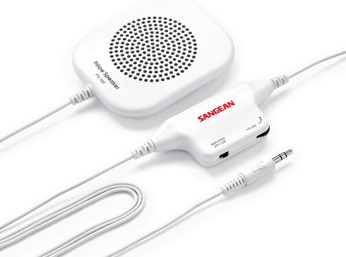 Sangean PS-300 Pillow Speaker with In-line Volume Control and Amplifier (White)