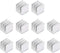 uxcell 10x10x10mm Silver Tone Aluminum Heatsink, Thermal Adhesive Pad Cooler for 3D Printers, 10Pcs