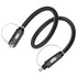 24K 3.3ft EMK Optical Extension Cable Male to Female Coupler Cord Nylon Braided Jacket Gold-Plated Fiber Digital
