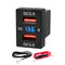 Anina Dual USB Charger Port for Toyota, 12V/24V 18W Quick Charger Socket Adapter with Digital Voltmeter Blue LED Light,