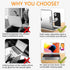 DK177 Laptop Phone Holder, Laptop or Desktop Monitor Side Mount Phone Holder, Slim Portable Foldable Smartphone Stand