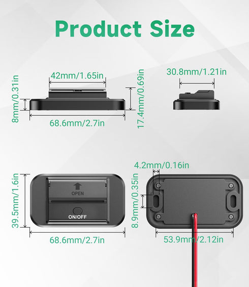 12V USB Outlet 2 PCS, Qidoe PD 20W Type-C and 18W QC3.0 USB Port Surface Mount Car Charger Socket, 12V Power Outlet