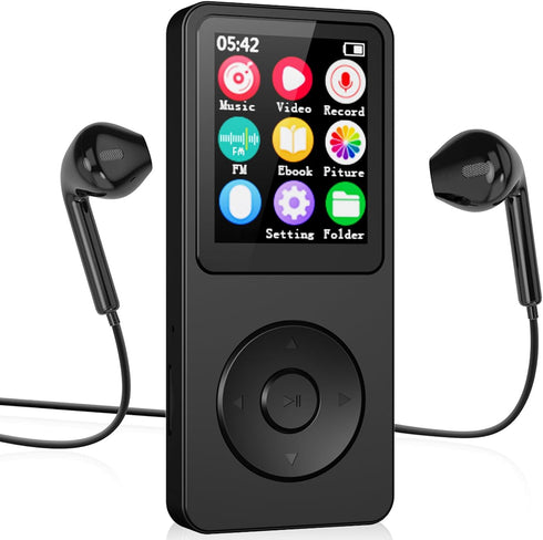 LAISANIM MP3 Player with Bluetooth 5.4 HiFi Sound, 2.4 Inch Screen Portable Music