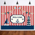 Fanghui 8*6ft Nautical Theme Party Photography Backdrop Red White Striped Marine Voyage Boat