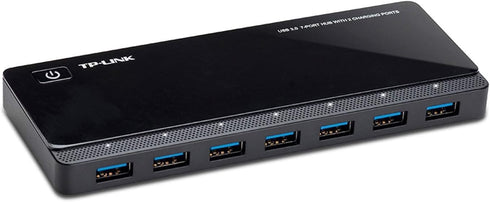 TP-Link Powered USB Hub 3.0, 7 USB 3.0 Data Ports and 2 Smart Charging Ports, Compatible with Windows, Mac