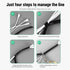Yosoo Black Spiral Cable Wrap, 6mm/1/4" 2M (6.56ft) Cable Organizer
