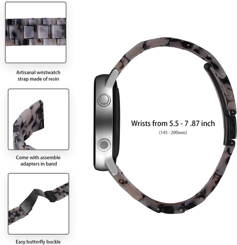 Resin Watch Bands for AGPTEK LW11 Smart Watch LW11/P66/LW36/GRV R01, 22mm Bracelet Strap Replacement