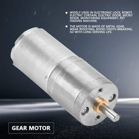 25GA-370 12V 25MM (60 DC Electric Gear Motor Reduction Motor for RC Car Robot Model DIY Engine Toys Outer Diameter RPM)