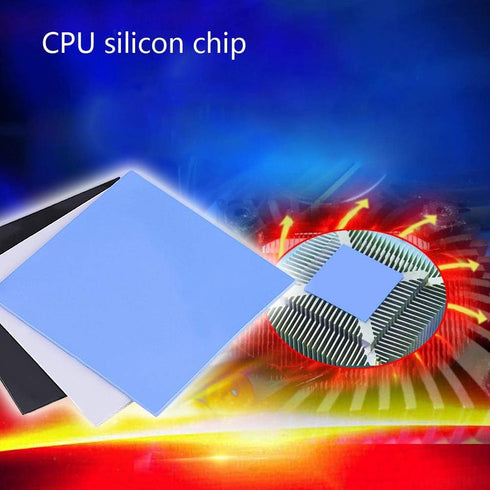 Zer one CPU Thermal Pad 100x100x2.0mm, Grey Silicon Thermal Conductivity Sheet Insulation Paste Gap Filler