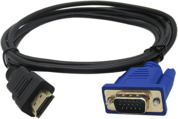 BLUE ELF HDMI to VGA Adapter Cable 6ft/1.8m Gold-Plated 1080P HDMI Male to VGA