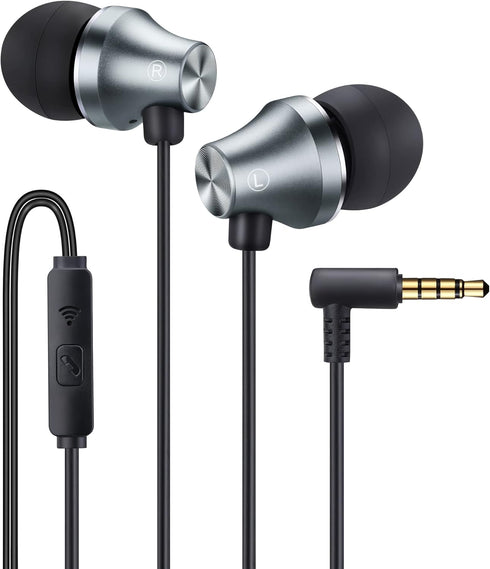 iRAG A101 Wired Earbuds, Noise Isolating in-Ear Headphones with Microphone and 3.5mm Plug for School
