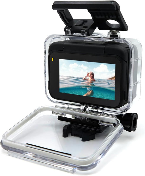 SHOOT Waterproof Housing Case for Insta 360 Ace Pro, Diving Protective Underwater Shell with Quick Release Bracket