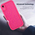 MOWIME Cheetah Print Shockproof Case for iPhone XR 6.1 Inch, Slim Anti Scratch Leopard Case for Women Girls, Hot Pink