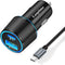 Fast USB C Car Charger, Compatible with Google Pixel 8/7/6/5, 30W Power Delivery & Quick Charge, Type C Cable