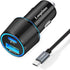 Fast USB C Car Charger, Compatible with Google Pixel 8/7/6/5, 30W Power Delivery & Quick Charge, Type C Cable