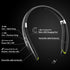 Bluetooth Headphones, Upgraded Foldable Wireless Neckband Headset with Retractable Earbuds, Noise Cancelling for