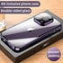 iPhone 15 Pro Anti-Peeping Case: 360° Full Body Privacy Screen, Clear Tempered Glass, Magnetic Metal Bumper, Black.