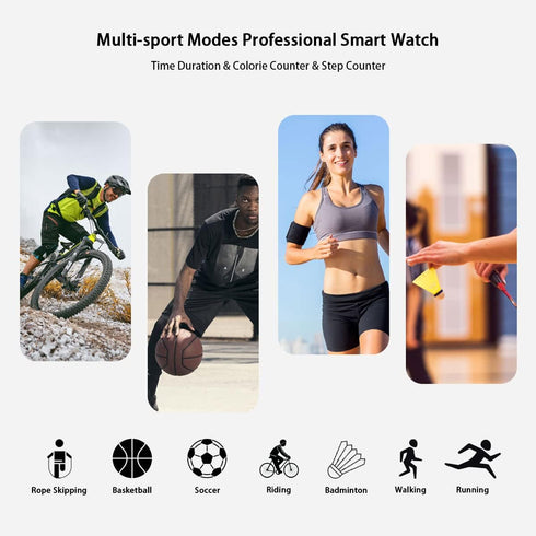 Smart Watch (Call Receive/Dial), 1.32" HD Touch Screen Waterproof SmartWatch for Android iOS Phones, Fitness Tracker