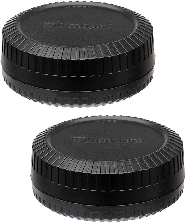(2 Pack) Fuji X Mount Lens Rear Cap & Body Cover for Fujifilm X-Pro2, X-Pro3, X-E3, X-E4, X-T1, X-T2, X-T3, X-T4