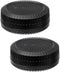 (2 Pack) Fuji X Mount Lens Rear Cap & Body Cover for Fujifilm X-Pro2, X-Pro3, X-E3, X-E4, X-T1, X-T2, X-T3, X-T4