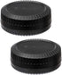 (2 Pack) Fuji X Mount Lens Rear Cap & Body Cover for Fujifilm X-Pro2, X-Pro3, X-E3, X-E4, X-T1, X-T2, X-T3, X-T4