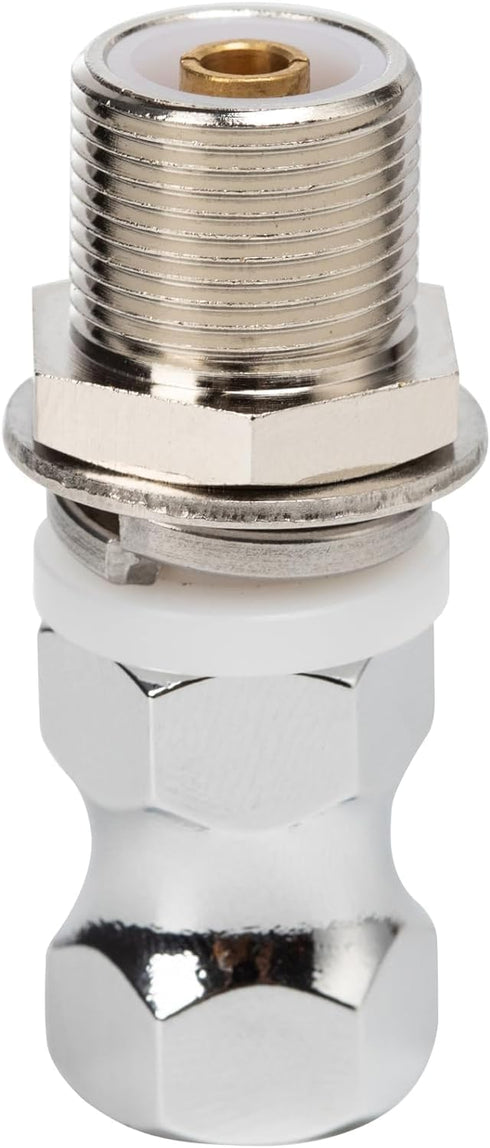 Heavy Duty SO-239 Stud Mount - CB Radio Antenna Standard 3/8 x 24 Threaded Adapter (2 Pack)