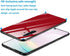 Designed for Samsung Note 10 Plus Cases, Tempered Glass Back + TPU Frame Hybrid Shell, Anti-Drop (Red)