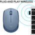 Logitech M170 2.4 12-Months Wireless Mouse for PC, Mac, Laptop, GHz with USB Mini Receiver, Optical Tracking, Battery