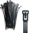 Electriduct 12" Nylon Reusable Releasable Cable Ties, 50 lbs, 100 Pack, Black