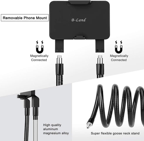 B-Land Cell Phone Holder, Universal Mobile Phone Stand, Lazy Bracket, DIY Flexible Mount Stand with Multiple Function