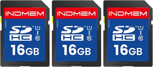 elecacc 16GB SD Card (3 Pack), C10 SDHC UHS-I Memory Cards U1 Class